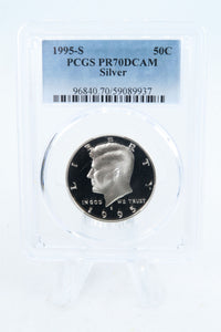 1995-S PCGS PR70DCAM Silver Kennedy Half Dollar Proof 50C