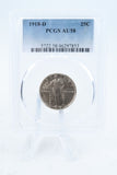 1918-D PCGS AU58 Standling Liberty Quarter Business Strike 25C