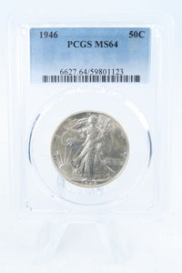1946-P PCGS MS64 Walking Liberty Half Dollar Business Strike 50C