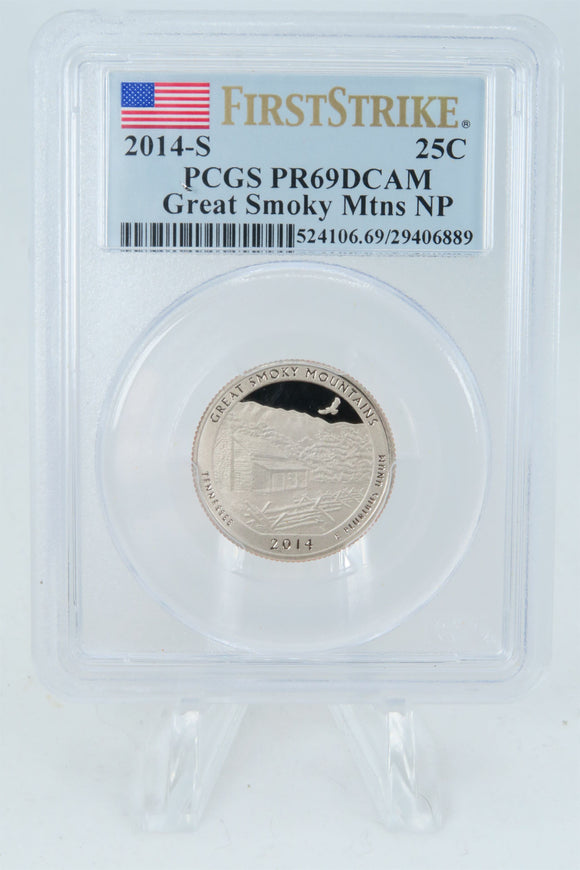 2014-S PCGS PR69DCAM Great Smoky Mountains NP Quarter Proof 25C