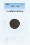 1834-P PCGS XF45BN Classic Head Half Cent Business Strike