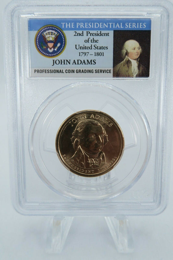 2007-D PCGS MS66 John Adams - Position A Presidential Dollar Business Strike