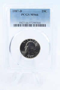 1987-D PCGS MS66 Washington Quarter Business Strike 25C