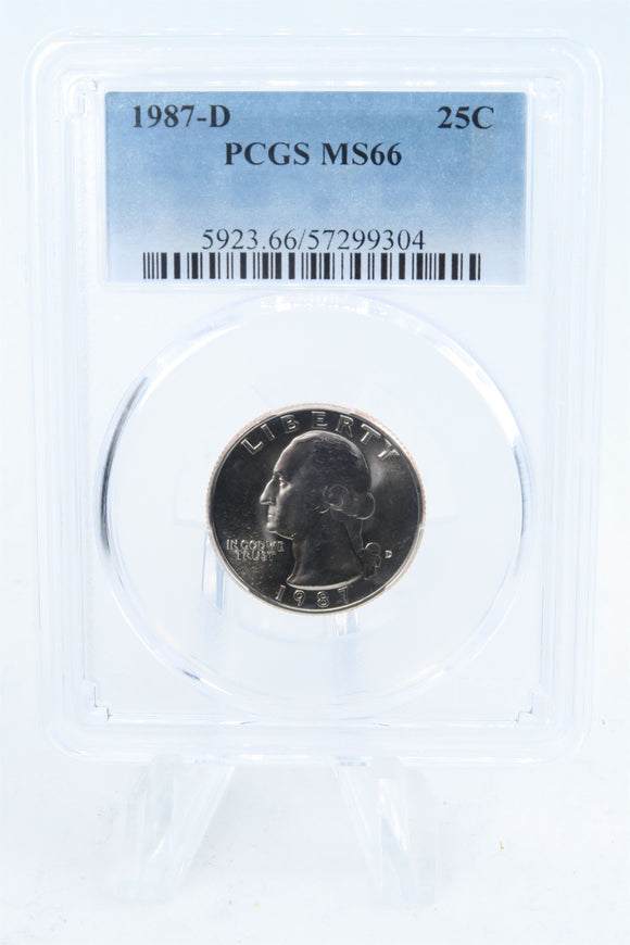 1987-D PCGS MS66 Washington Quarter Business Strike 25C