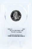 2001-S PCGS PR70DCAM North Carolina State Quarter Proof 25C