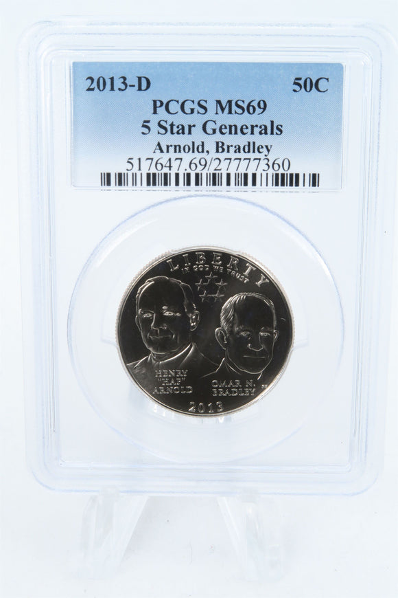 2013-D PCGS MS69 5 Star Generals Modern Commemorative Half Dollar 50C