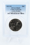 2013-D PCGS MS69 5 Star Generals Modern Commemorative Half Dollar 50C