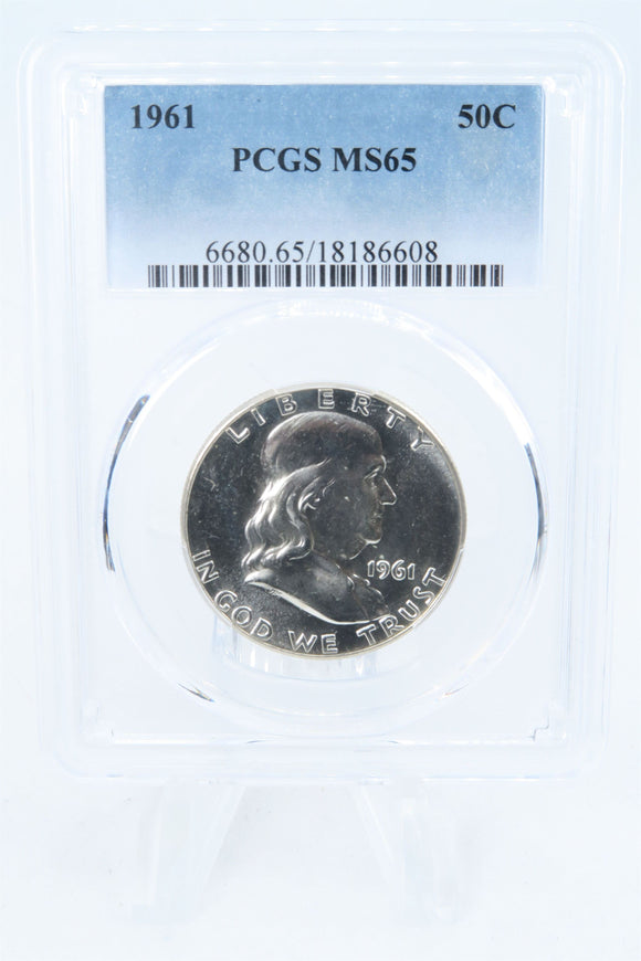1961-P PCGS MS65 Franklin Half Dollar Business Strike 50C