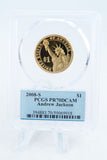 2008-S PCGS PR70DCAM Andrew Jackson Presidential Dollar Proof