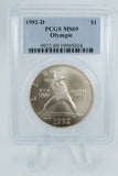 1992-D PCGS MS69 Olympic Modern Commemorative Silver Dollar Business Strike