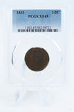 1833-P PCGS XF45BN Classic Head Half Cent Business Strike