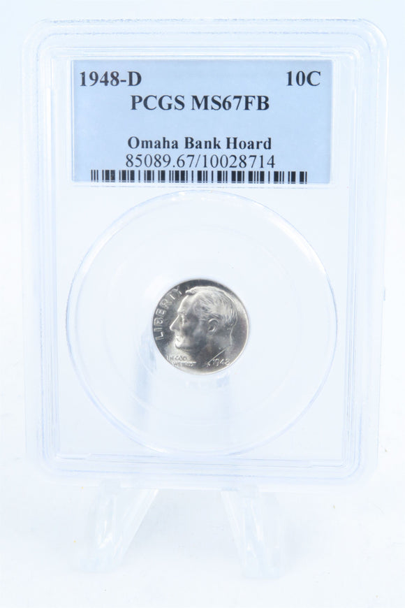 1948-D PCGS MS67FB Roosevelt Dime Business Strike 10C