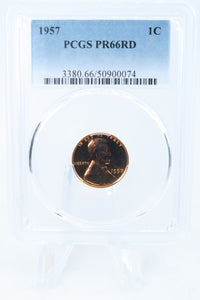 1957-P PCGS PR66RD Lincoln Wheat Cent Proof 1C