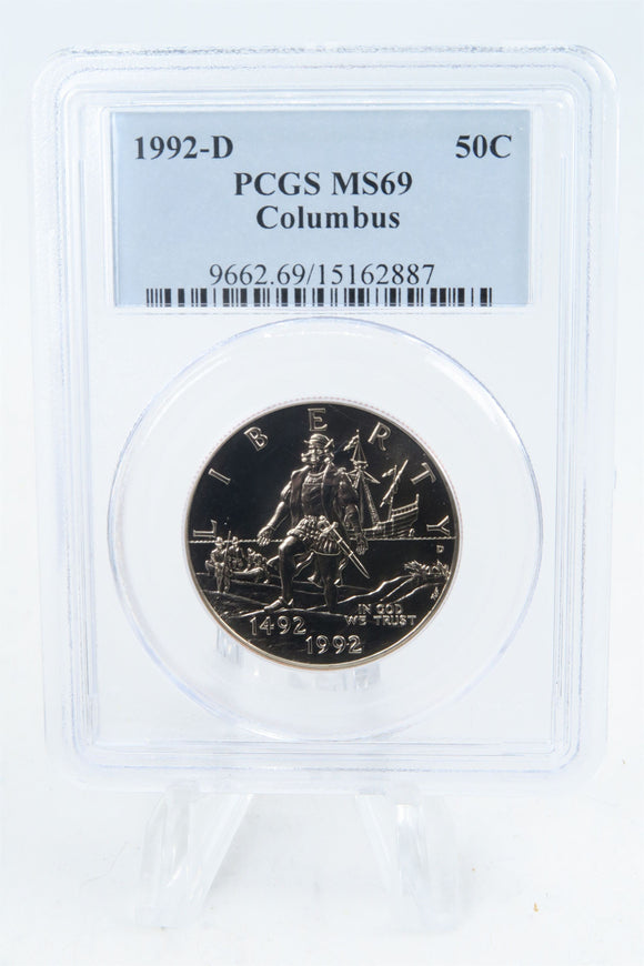 1992-D PCGS MS69 Columbus Modern Commemorative Half Dollar 50C
