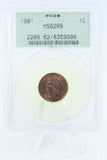 1901-P PCGS MS62RB Indian Cent Business Strike 1C