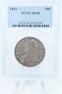 1831-P PCGS XF40 Capped Bust Half Dollar Business Strike 50C