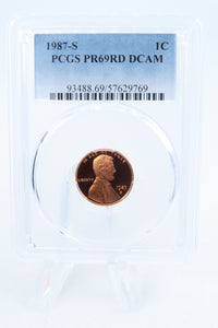 1987-S PCGS PR69DCAM Lincoln Memorial Cent Proof 1C