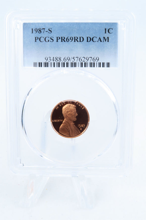 1987-S PCGS PR69DCAM Lincoln Memorial Cent Proof 1C