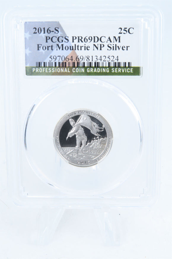 2016-S PCGS PR69DCAM Silver Fort Moultrie NP Quarter Proof 25C