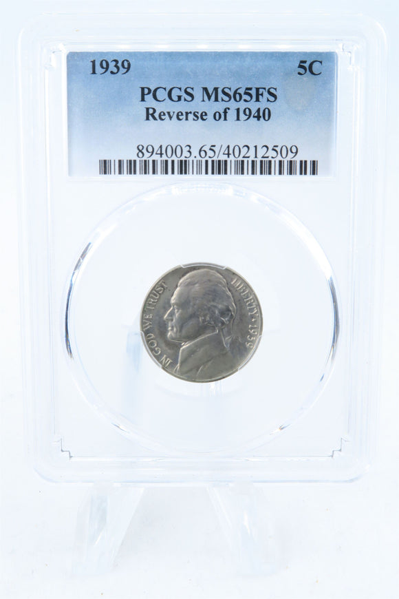 1939-P PCGS MS65FS Reverse of 1940 Jefferson Nickel Full Steps 5C