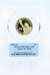 2009-S PCGS PR70DCAM James K. Polk Presidential Dollar Proof