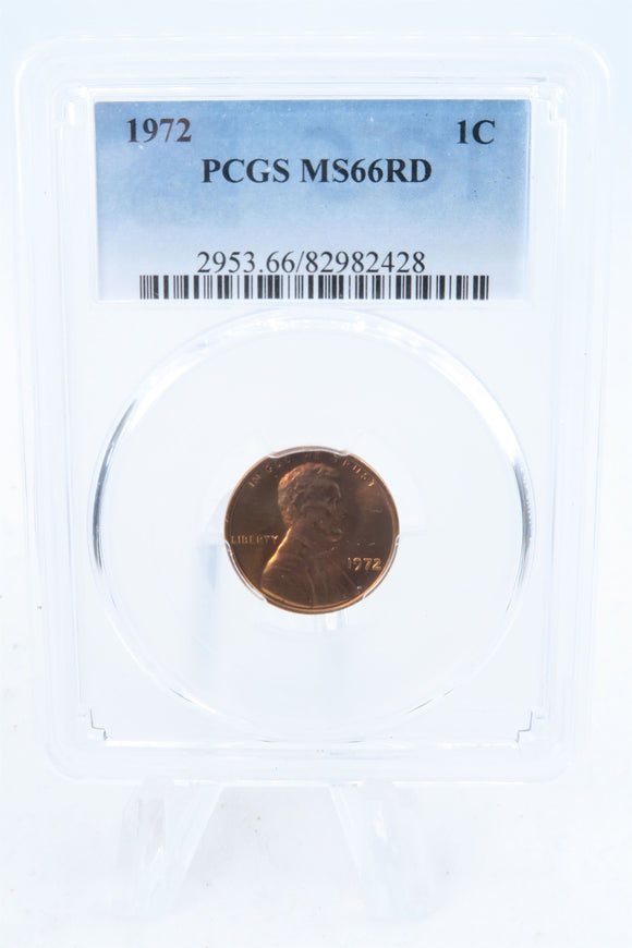 1972-P PCGS MS66RD Lincoln Memorial Cent Business Strike 1C
