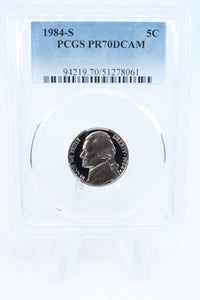 1984-S PCGS PR70DCAM Jefferson Nickel Proof 5C