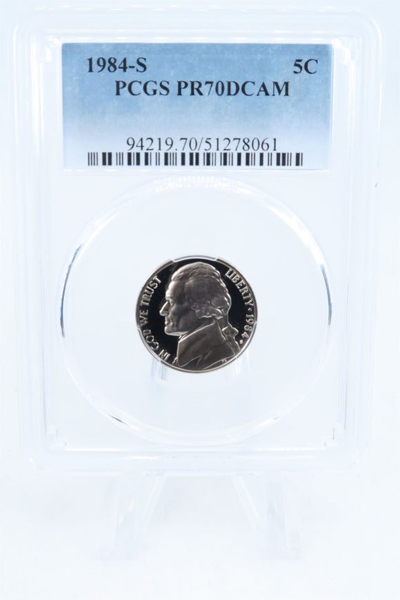1984-S PCGS PR70DCAM Jefferson Nickel Proof 5C