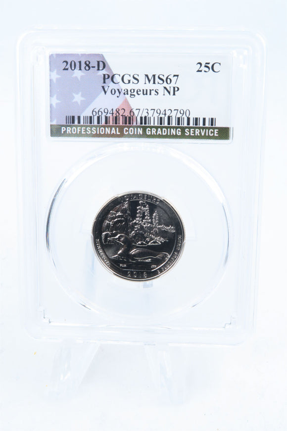 2018-D PCGS MS67 Voyageurs NP Quarter Business Strike 25C