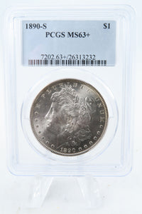1890-S PCGS MS63+ Morgan Dollar Business Strike