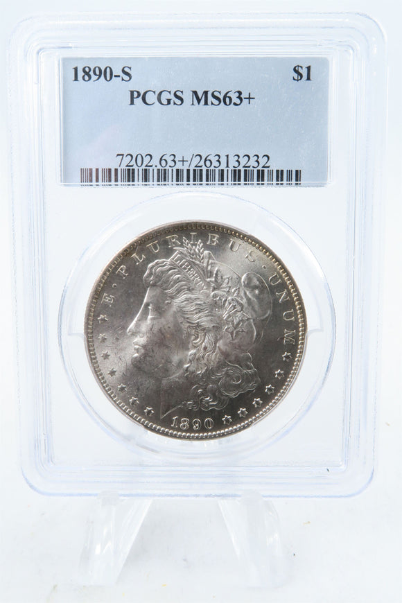 1890-S PCGS MS63+ Morgan Dollar Business Strike