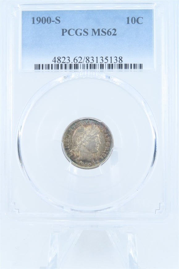 1900-S PCGS MS62 Barber Dime Business Strike 10C