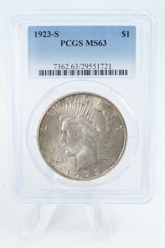 1923-S PCGS MS63 Peace Dollar Business Strike