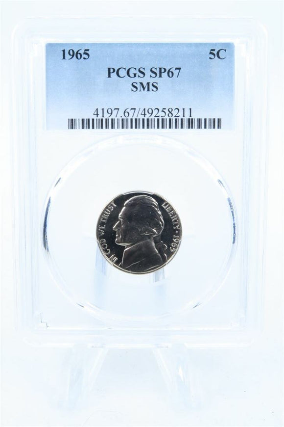 1965-P PCGS SP67 SMS Jefferson Nickel 5C