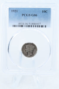 1921-P PCGS G06 Mercury Dime Business Strike 10C