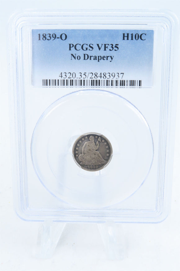 1839-O PCGS VF35 Liberty Seated Half Dime Business Strike H10C
