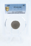 1881-P PCGS G06 Shield Nickel Business Strike 5C