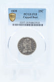 1838-P PCGS F15 Capped Bust Quarter Business Strike 25C