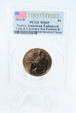 2014-D PCGS SP69 Native American Enhanced Position B Dollar