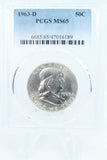 1963-D PCGS MS65 Franklin Half Dollar Business Strike 50C