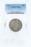 1907-P PCGS VG08 Barber Half Dollar Business Strike 50C
