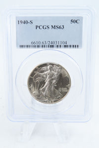 1940-S PCGS MS63 Walking Liberty Half Dollar Business Strike 50C