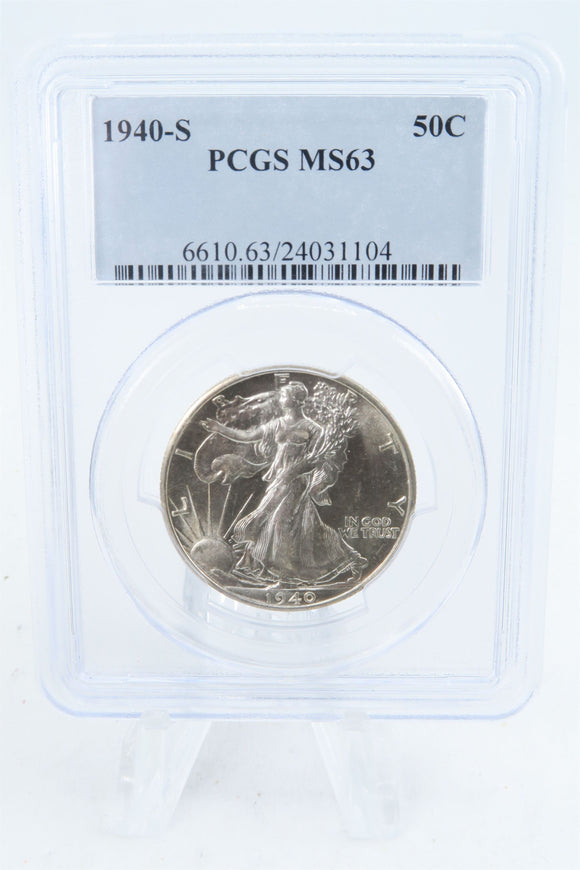 1940-S PCGS MS63 Walking Liberty Half Dollar Business Strike 50C
