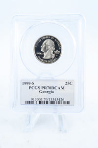1999-S PCGS PR70DCAM Georgia State Quarter Proof 25C