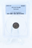 1853-O PCGS VG08 Arrows Seated Liberty Half Dime Business Strike H10C