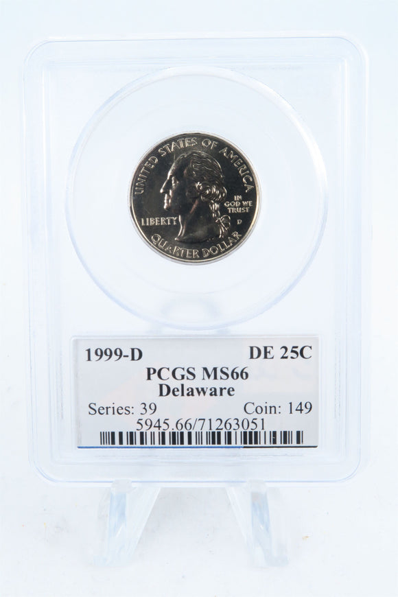 1999-D PCGS MS66 Delaware State Quarter Business Strike 25C