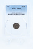 1872-P PCGS VF30 Seated Liberty Half Dime Business Strike H10C