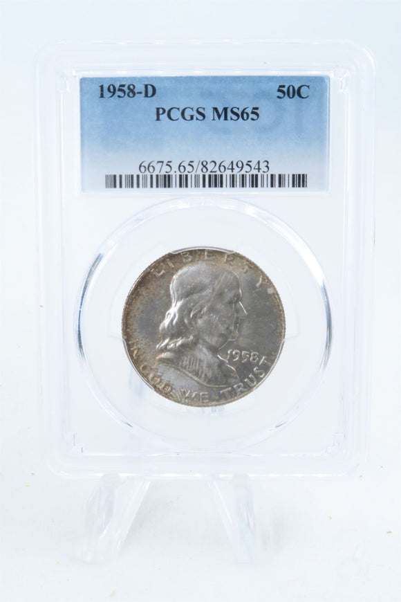1958-D PCGS MS65 Franklin Half Dollar Business Strike 50C