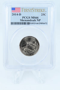 2014-D PCGS MS66 Shenandoah NP Quarter Business Strike 25C