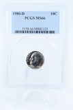 1980-D PCGS MS66 Roosevelt Dime Business Strike 10C